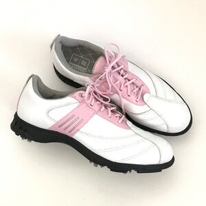 ADIDAS Z Traxion Soft Spikes Golf Shoes Leather White and Pink Women’s Size 9.5